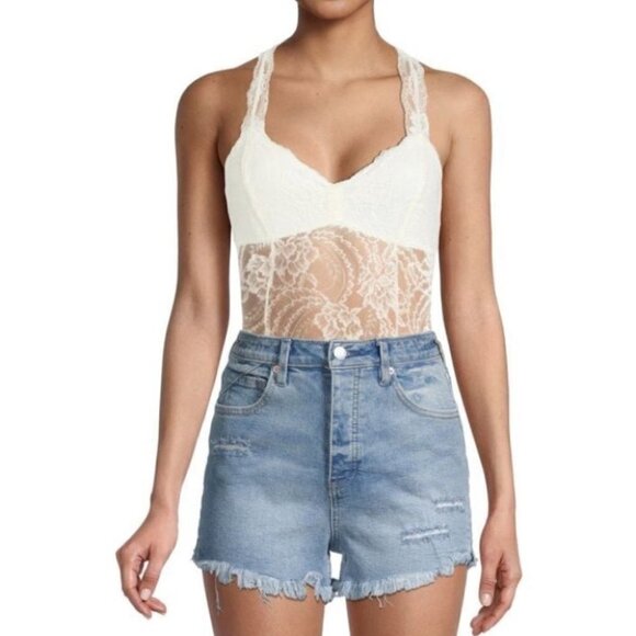 intimately FP Ivory Midnight Hour Lace  Bodysuit size XSmall - Picture 7 of 12